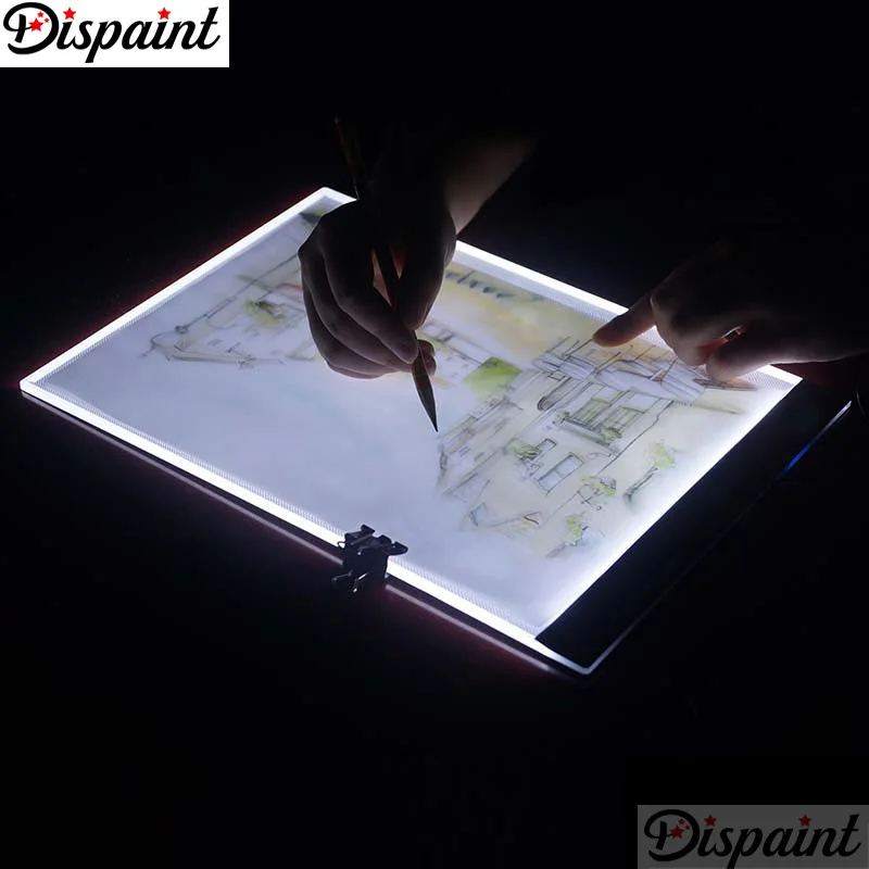 

Dispaint Ultrathin 3.5mm A4 LED Light Tablet Pad Apply to EU/UK/AU/US/USB Plug Diamond Embroidery Diamond Painting Cross Stitch
