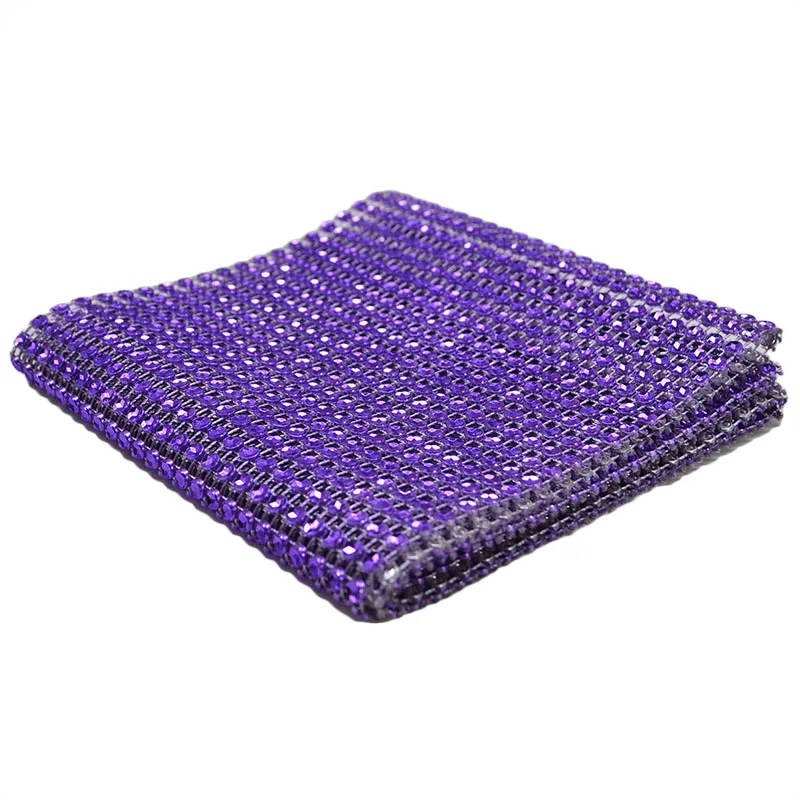 91 см* 12 см блестящая Алмазная сетчатая лента для обёртывания дня рождения, свадьбы, декора, стола, торта, сетчатая рулонная лента со стразами, кристальная лента - Цвет: purple
