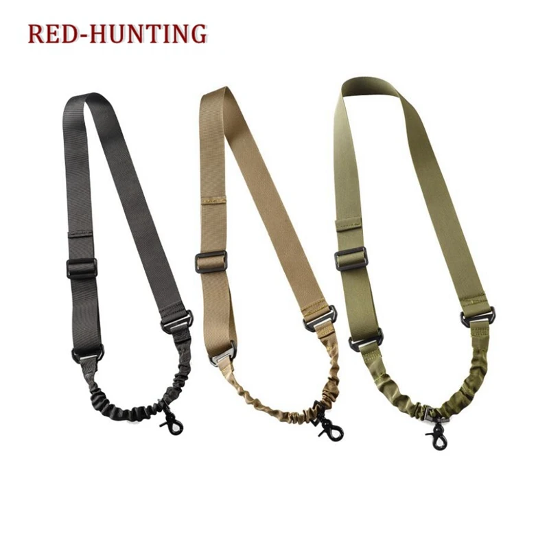 

Adjustable Tactical Gun Rifle Sling Strap 1 One Single Point Strap Safety Belt Rope with Metal Hook