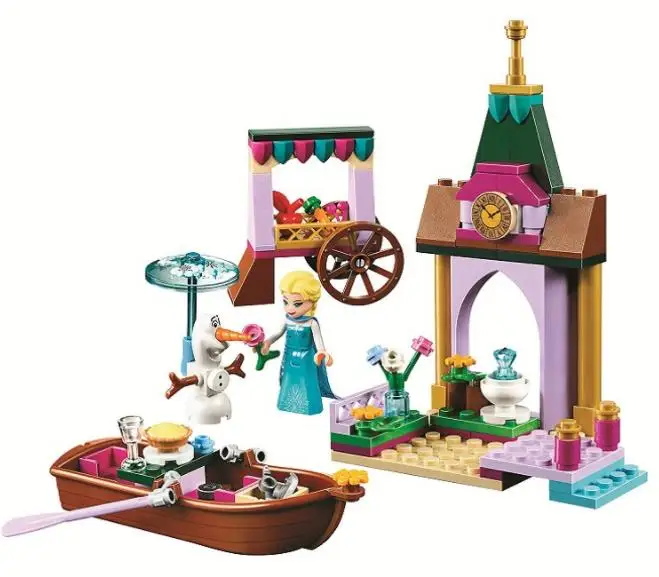 

Bela 10889 Girls Princess Elsa's Market Adventure Building Blocks kids DIY Bricks Toys Compatible With Legoings Friends 41155