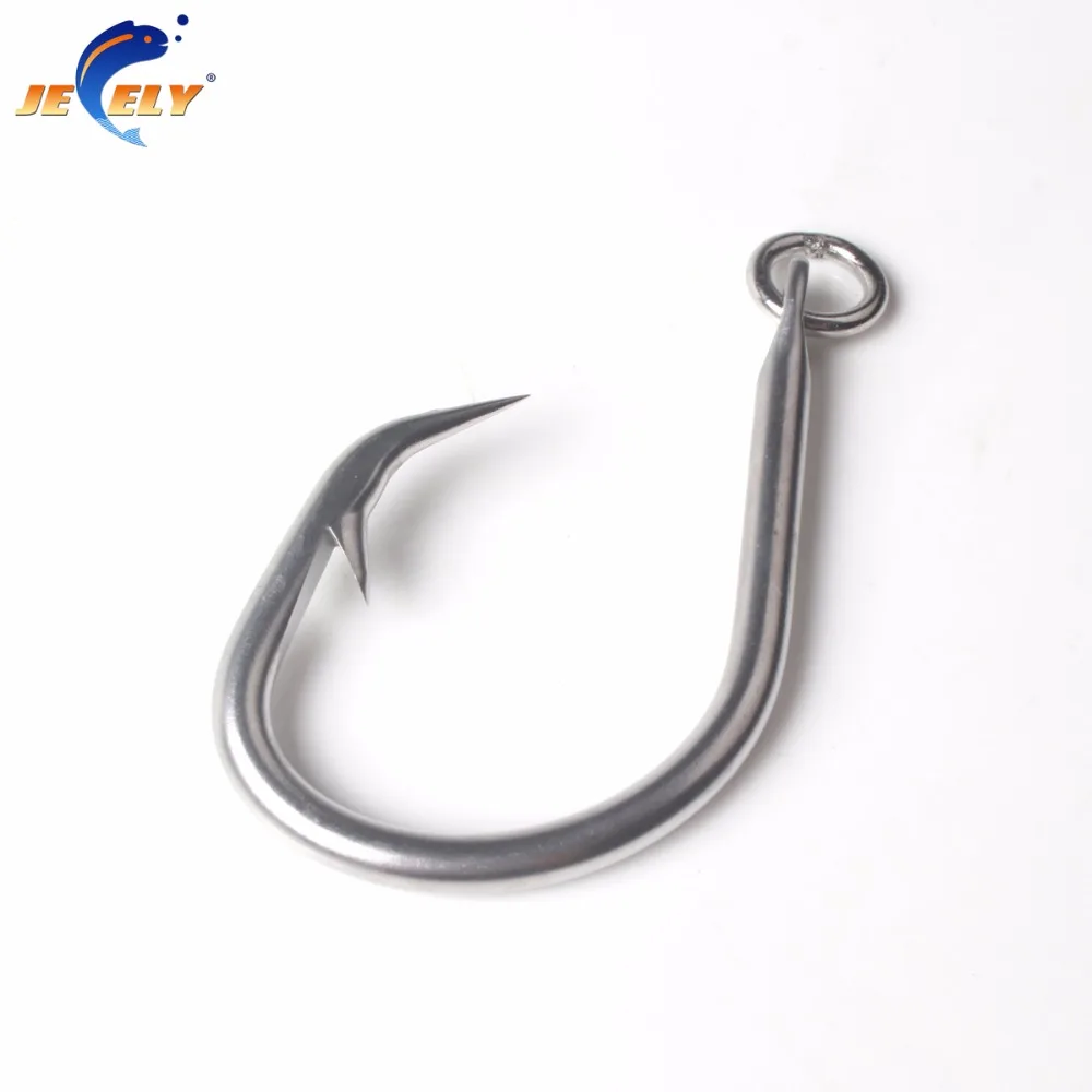 Jeely 72mm 14/0 Stainless steel tuna fishing hook with ring for