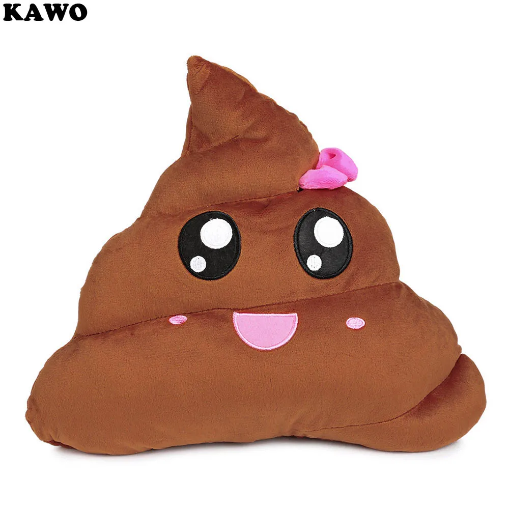 KAWO Симпатичные Poop Expression Girl Emotion Подушка плюшевая игрушка для декорации дома Рождественский подарок