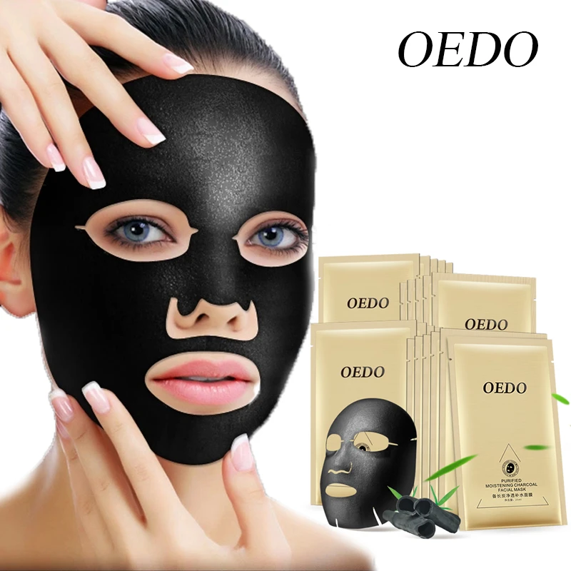 

Oedo Purified Moistening Charcoal Facial Mask Brighten Skin Care Deep Repair Oil-control Remove Blackheads Minimize Pores