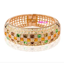 Красивые модные роскошные европейские и американские высококачественные ювелирные изделия Цвет Кристалл Королева Браслет