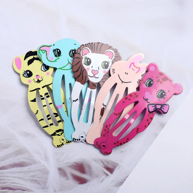 10pcs Snap Hair Clips for Children Hair Pin Baby Girls Hairpins Elephant Tiger Rabbit Hairgrip Cute Animal Shaped Color Barrette 10pcs Snap Hair Clips for Children Hair Pin Baby Girls Hairpins Elephant Tiger Rabbit Hairgrip Cute Animal Shaped Color Barrette