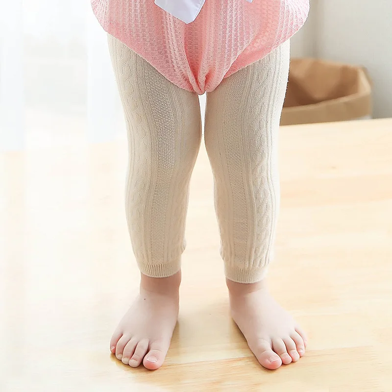 

2019 Autumn new 1-3T kids girl pants elastic waist knit pant children leggings solid ankle-length render pants G175