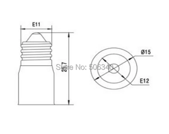 (SPL 081 L7) 300 шт. E11 к E12 огнестойкий PBT/PC держатель лампы Led CFL лампа ~ адаптер|light bulb