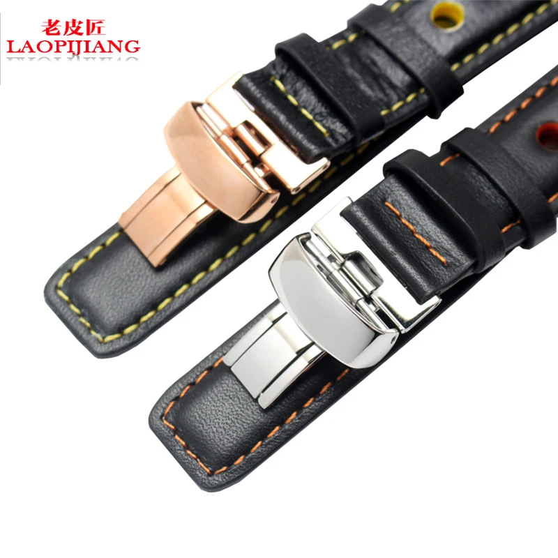 Ремешок из натуральной кожи для tissot Sports Racing Series PRS516 T91 1853 ремешок часов 20 мм черный