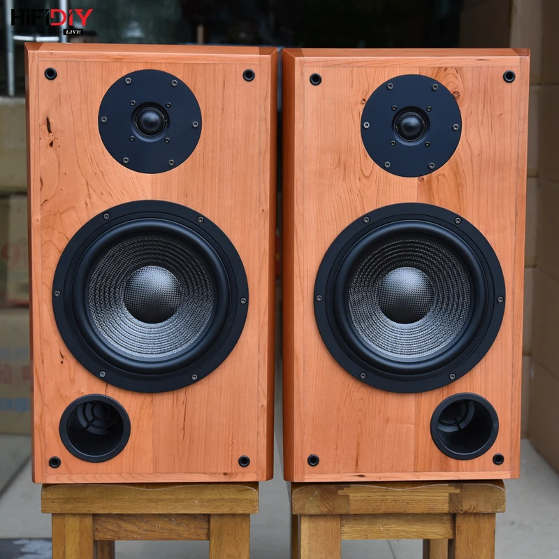 HIFIDIY LIVE cherry полностью натуральное дерево 8 дюймов колонки 200 Вт* 2 HIFI DIY пассивный аудио 2,0 книжная полка звуковая коробка T8 SM-814TT