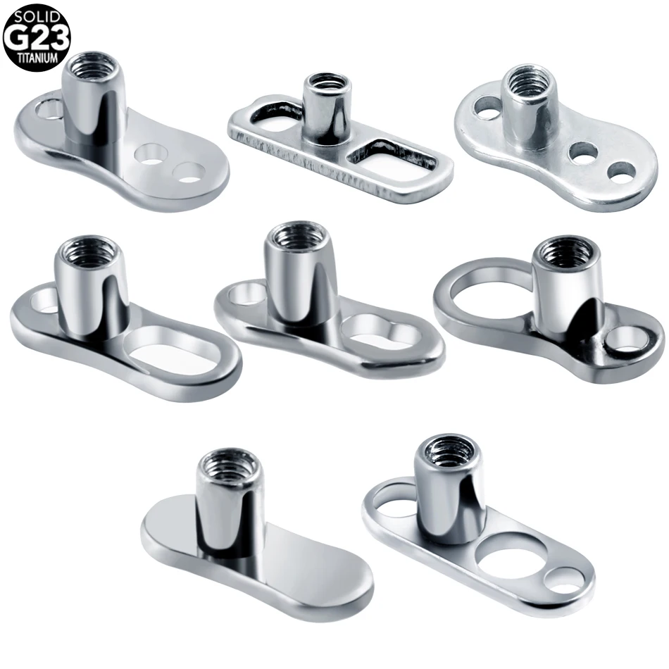 

G23 Titanium Micro Dermal Piercings Dermal Top with 1.6*2mm Base Hide in Skin Piercings Body Jewelry