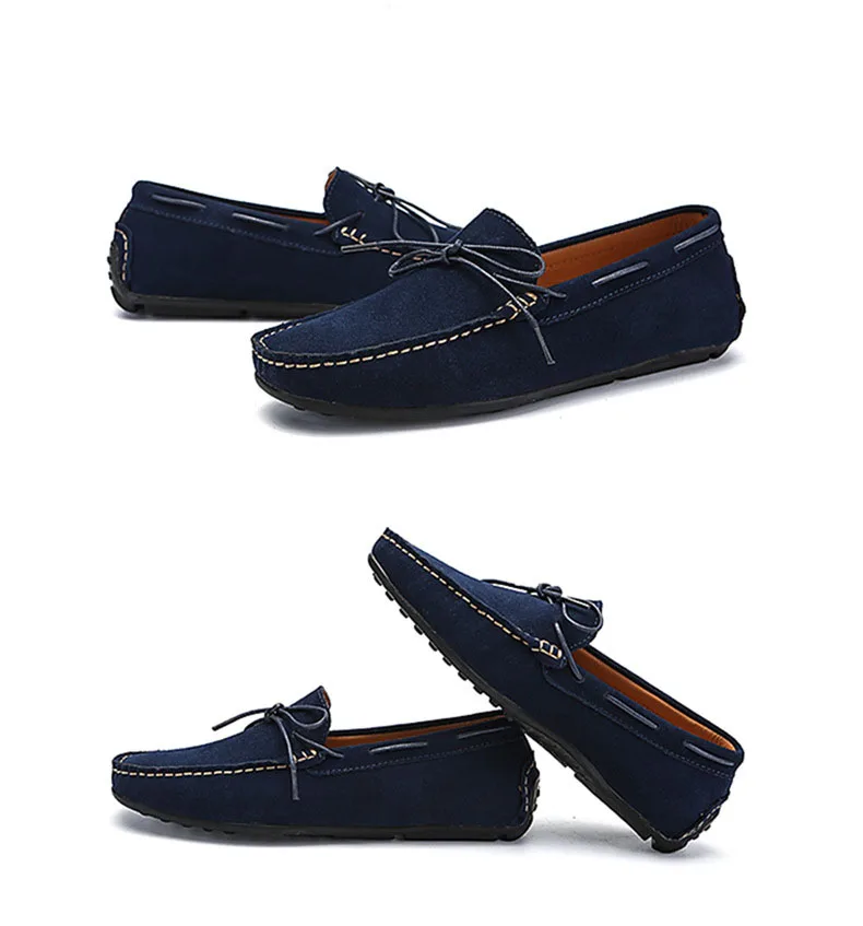 

Free Shipping Men Casual Shoes Suede Leather Loafers Soft Moccasins Comfortable Men Shoes Flats Summer Male Shoes AQ559-574 A1