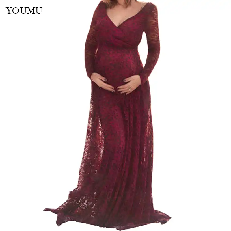 burgundy lace maxi dress