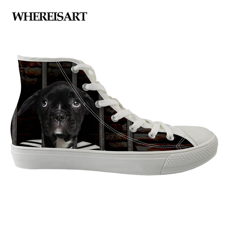 

WHEREISART 2019 Women Wolf Pattern Canvas Shoes Sneakers Casual Shoes Flat Shoes Tennis Shoes Female Shoes For Ladies 3D Print