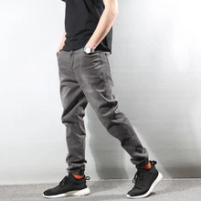 Модные уличные мужские джинсы, винтажные дизайнерские ретро джинсы, облегающие джоггеры, мужские джинсы, Винтаж в японском стиле, хип-хоп джинсы, брюки