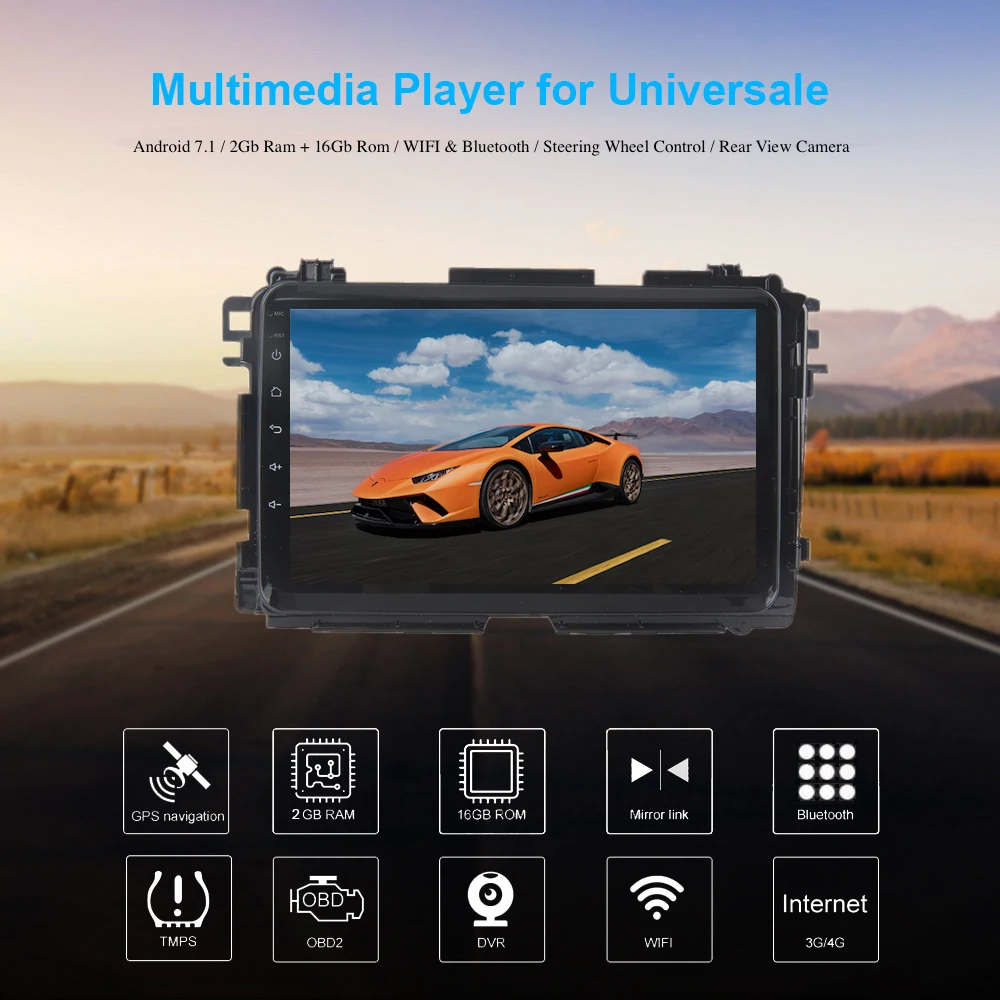 

Android Stereo Head Unit for Honda Vezel HR-V HRV 2014 2015 2016 2017 Radio Navi GPS Radio Headunit WIFI Free Map Head Device BT