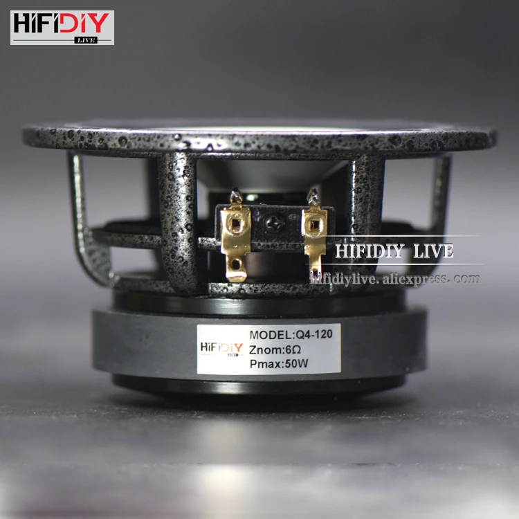 HIFIDIY LIVE Q4-120 hi-fi громкоговоритель с высоким басом 4,7 дюймов 4,5 ''120 мм полночастотный динамик 6OHM 50 Вт