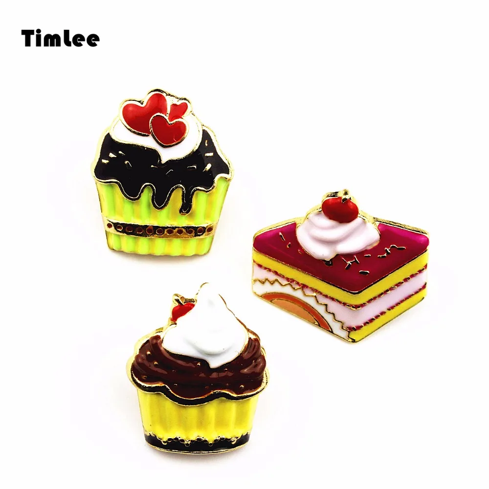 Timlee X253 мультфильм маленький и чистый и свежий прекрасный торт Милая брошь булавки, модные ювелирные изделия оптом