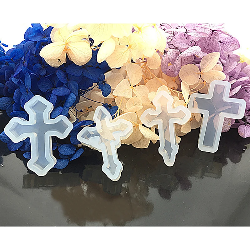 

1pc Transparent Jesus Christ Cross Pendant Silicone Mold DIY Jewelry Making Tool For Neclalce Earring Resin Accessory Home Craft