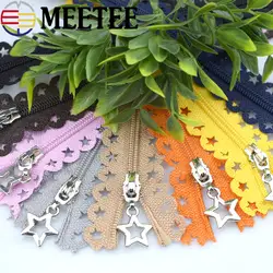 Meetee 10 шт. 3 # Close-end нейлоновая молния Звезда кружевная лента молния 25 см многоцветная молния одежда Diy швейная сумка кошелек молнии A1-3