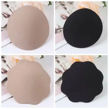 

Free ship Round/Flower Silicone Bra Self Adhesive Breast Pad Pasties Petal Chest Stickers Nipple Cover Invisible Intimates