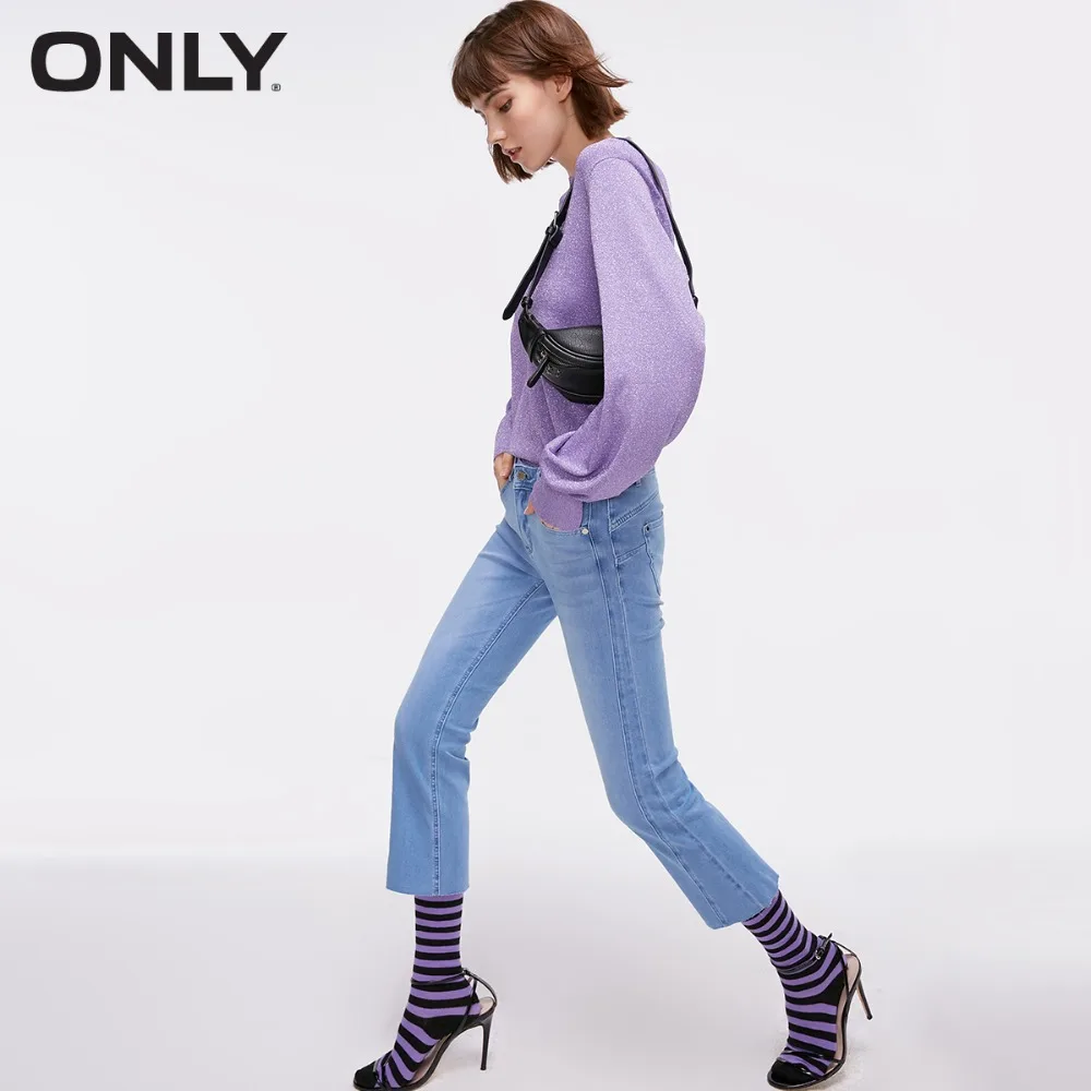 

ONLY Women's autumn new low waist flared capri jeans | 11836I524