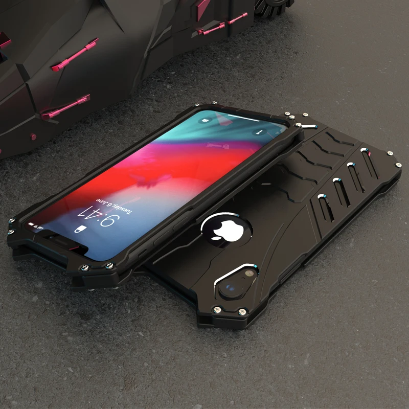 Роскошный металлический алюминиевый чехол для iPhone XS Max чехол Марвел Бэтмен элементы жесткий защитный чехол для iPhone XR/XS Max Fundas