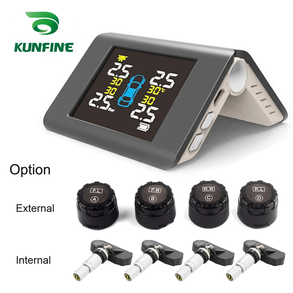 Умная Автомобильная TPMS система контроля давления в шинах Солнечная энергия