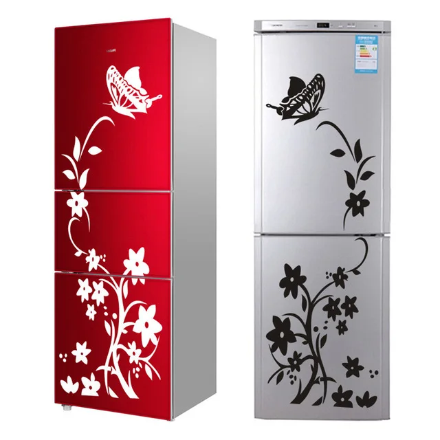 

High Quality Creative Refrigerator Black Sticker Butterfly Pattern Wall Stickers Home Decoration Kitchen Wall Art Mural