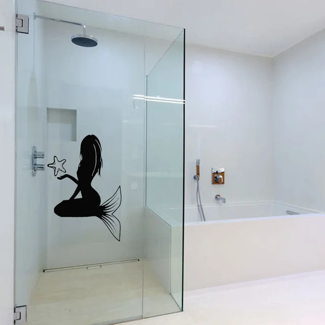 Personalisierte Meerjungfrau Badezimmer Aufkleber Badezimmer ... Personalisierte Meerjungfrau Badezimmer Aufkleber Badezimmer ...