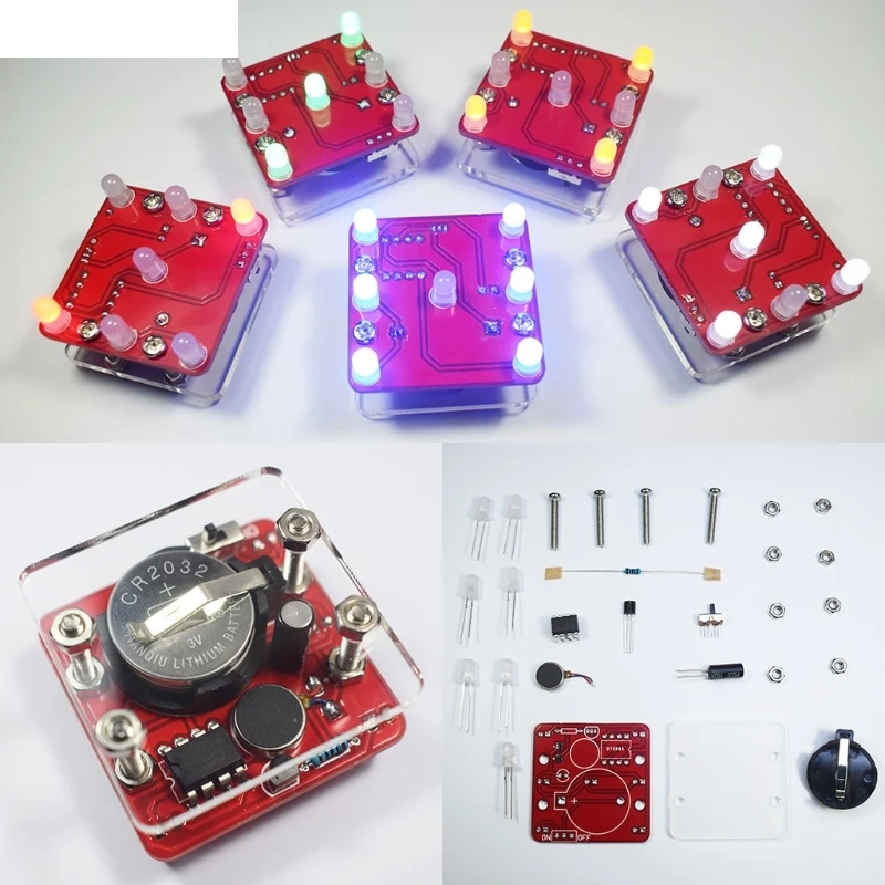 

Swing Shaking LED Dice Kit With Small Vibration Motor Diy Electronic Kits