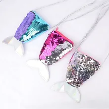 New Sequins Mermaid Tail Kids Shoulder Coin Bag Baby Girls Mini Messenger Bag Cartoon Boys Small Coin Purse Children Handbags New Sequins Mermaid Tail Kids Shoulder Coin Bag Baby Girls Mini Messenger Bag Cartoon Boys Small Coin Purse Children Handbags