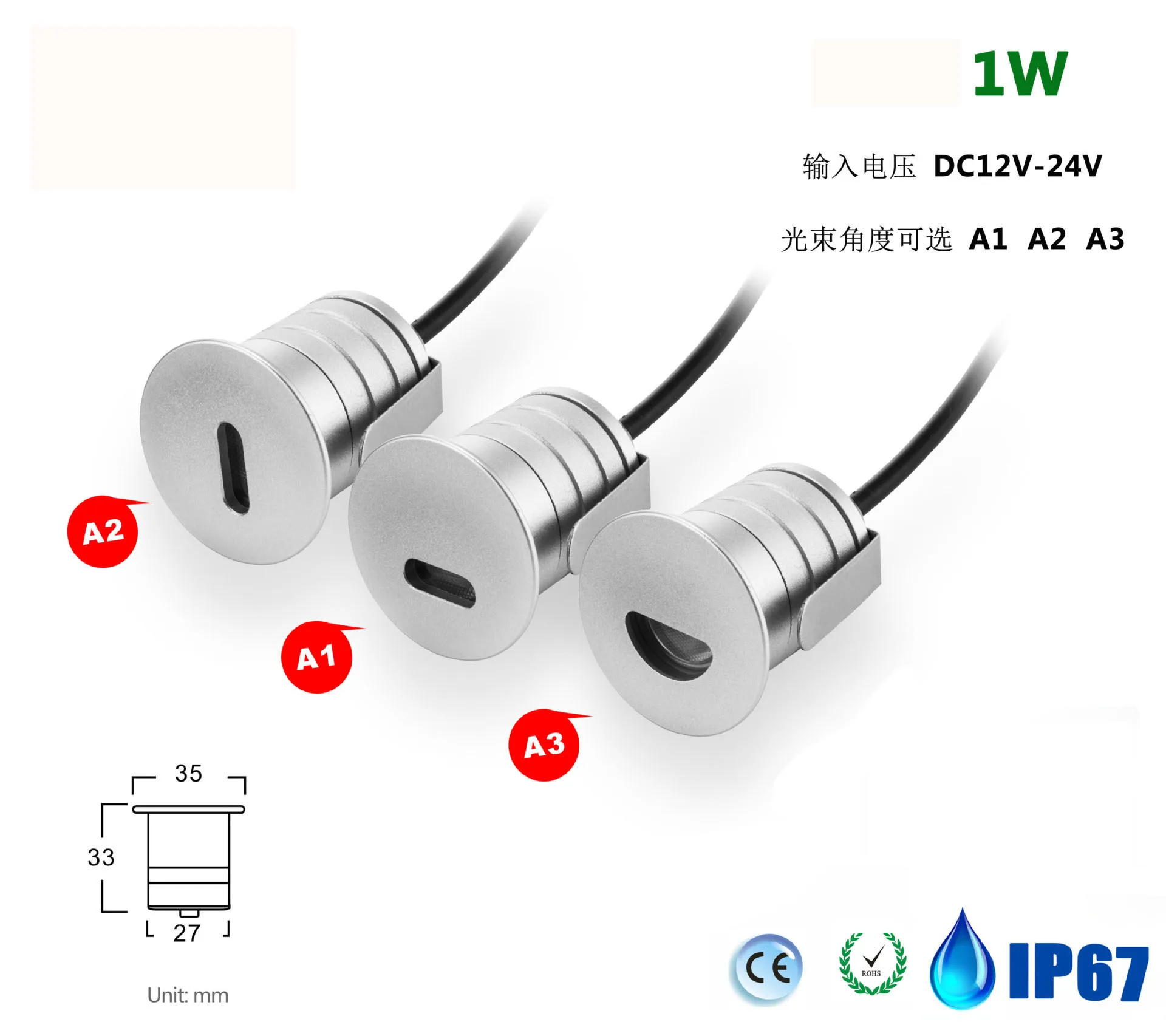 12 шт./лот DC12-24V 6063 ip67 качество палуба светильник 12В CREE светодиодный открытый лестницы Светильник Инж