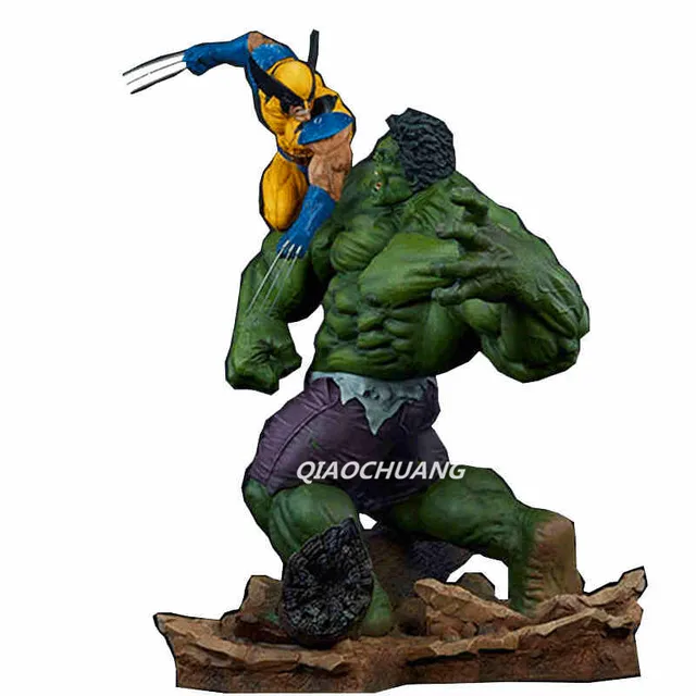 Statue Avengers Hulk VS Wolverine Bust 11 LIFE SIZE Logan Howlett Full
