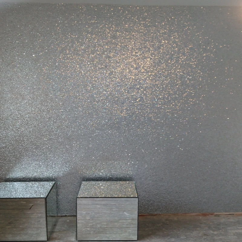 

10 M One Roll 138cm Width Home Decor Silver Glitter Wallpaper S1001 Wallcovering