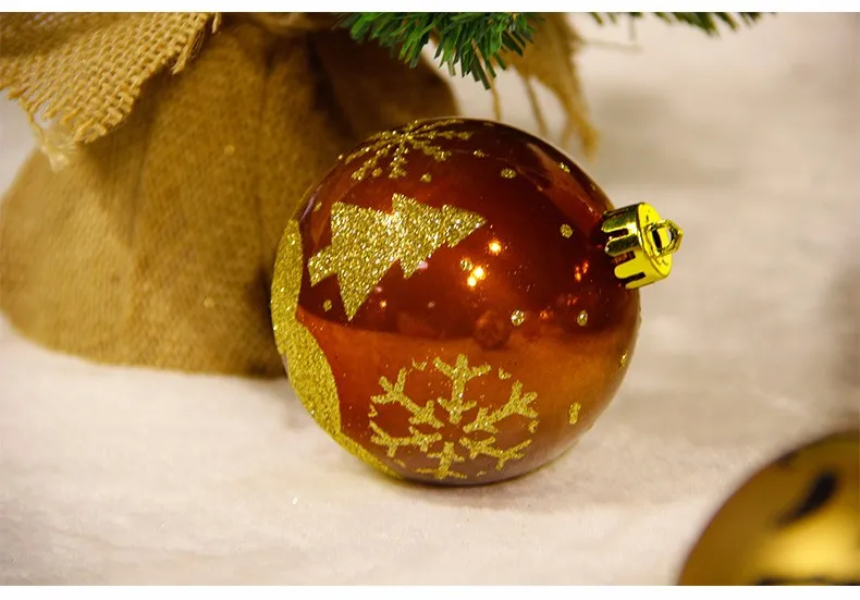 2018 Navidad 24 шт. Рождественский шар 8 см мяч украшения для рождественской елки украшения Рождественские украшения для дома