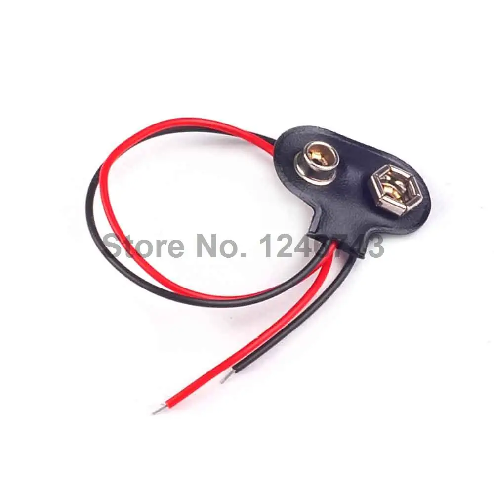 

10PCS 9V Battery Snap Connector Clip Lead Wires Holder