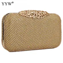 Вечернее свадебное сумка роскошный кристалл сумка Серебряные; золотые полые Chic горный хрусталь сцепления Вечерняя сумочка; BS010 Женская Праздничная обувь кошелек клатч