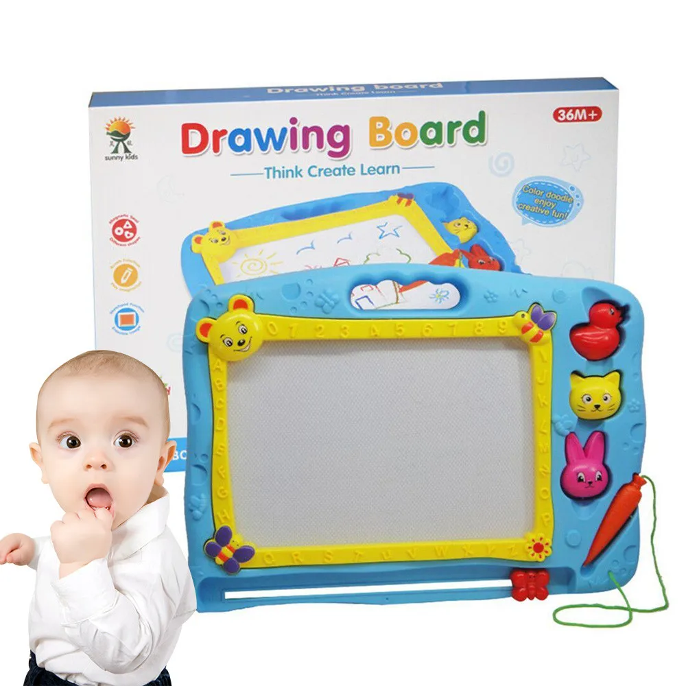 

Erasable Colorful Magnetic Drawing Board for Kids Writing Sketching Pad Christmas Gift Child Creativity Imagination