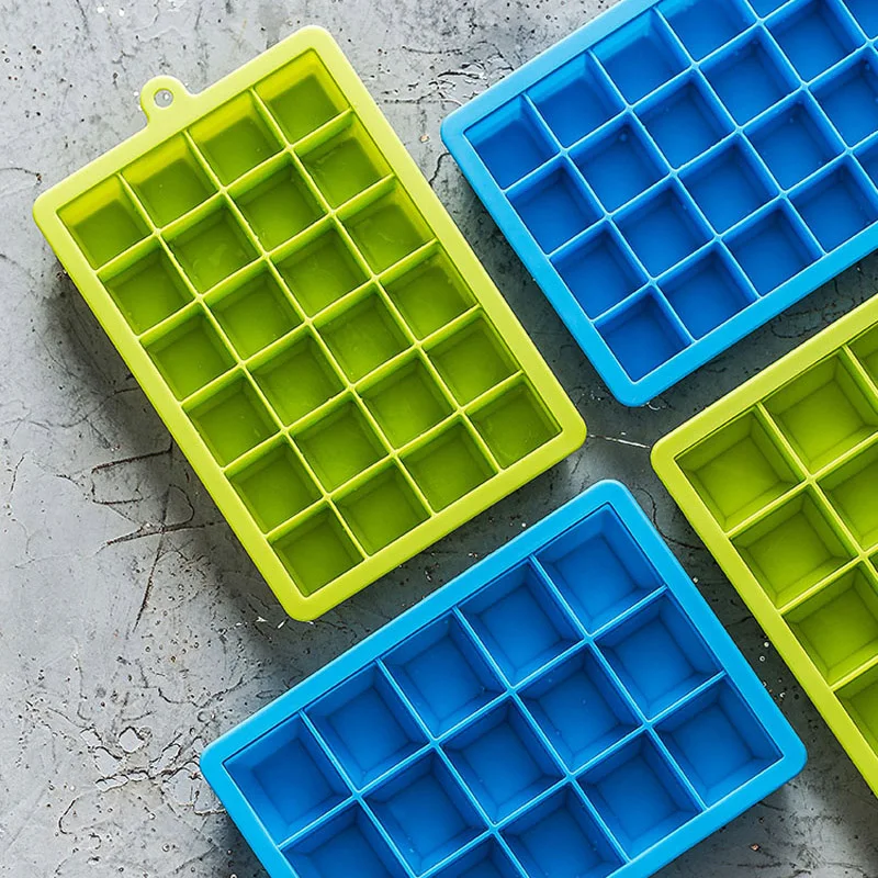 1pc Silicone Ice Cube Mold Reusable Ice Mold Tray Whisky Wine Ice Cube Maker Large Square Ice Cube Tray With Lid Kitchen Gadgets Ice Cream Makers Aliexpress