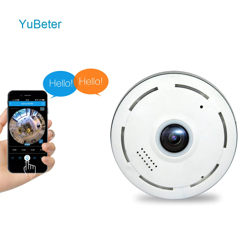 

YuBeter 960P Panoramic Camera Network Wireless CCTV Camera 1.3MP Home Security Video Surveillance Two Way Audio Night Vision