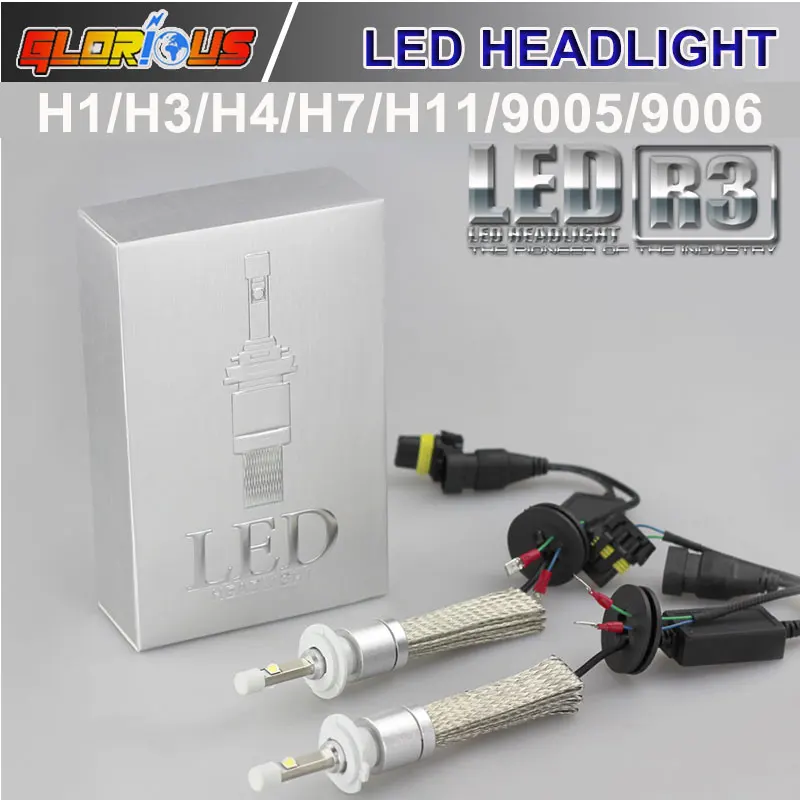 All-in-One led car bulb H7 Car Headlight H1 H3 H4 H11 9005 9006 Auto Front Bulb 80W 9600lm Automobiles Headlamp Fog light 6000K