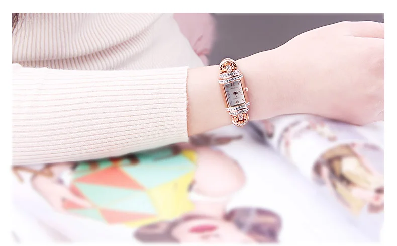 Винтажный Модный браслет MELISSA, часы с сияющими австрийскими кристаллами, женские наручные часы, кварцевые браслеты, Relogios Montre Femme F2318