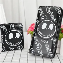 С героями мультфильмов, с принтом в виде черепа, знаменитый женский кошелек на молнии, с отделением для карт, мобильный телефон карманный, из искусственной кожи Женская сумочка для денег женский клатч, бумажник