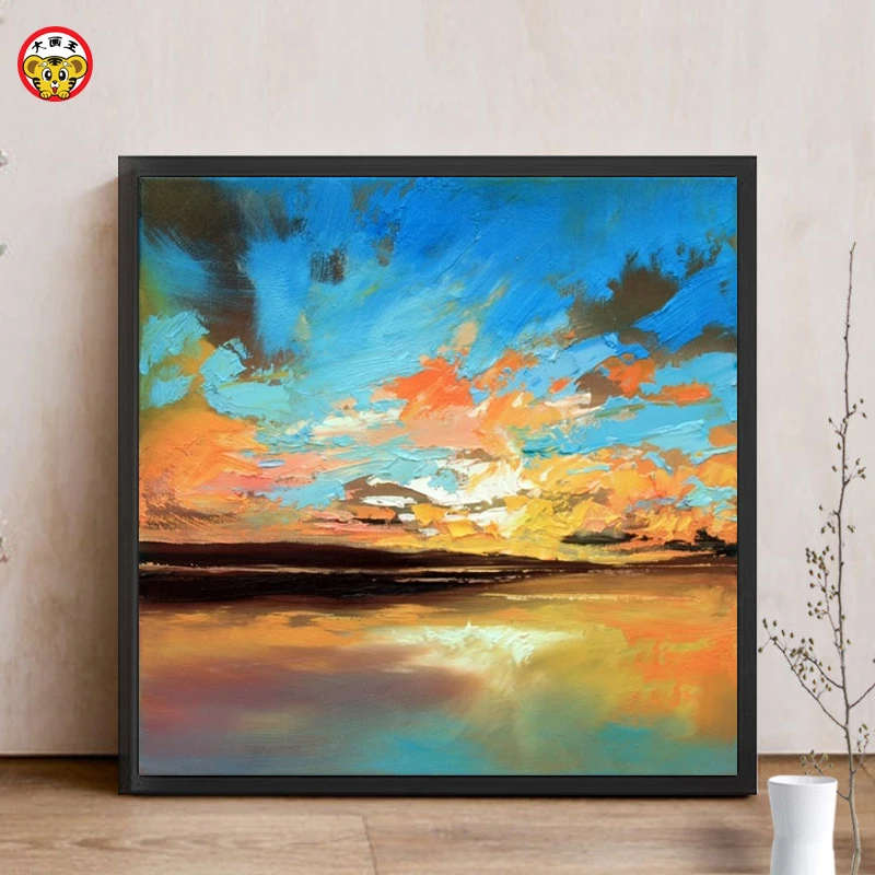 Kaufen Malerei durch zahlen kunst farbe durch zahl abstrakte sky Sunset Dekorative gemälde manuelle Digitale Malerei Färbung diy ziehen pictu