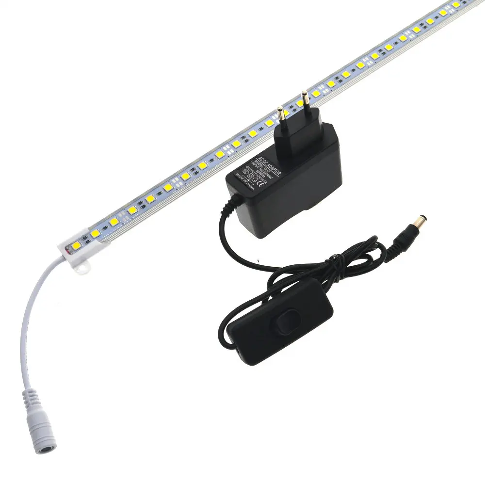 Свет бар 5050 50 см IP68 smd36led led твердая полосы Бассейны DC 12 В с коммутатором Адаптеры питания