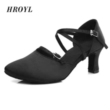 Новое поступление, Женская Современная обувь, профессиональная атласная обувь для латинских танцев, бальные туфли для танго, танцевальная обувь,, Dorpshopping