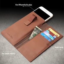 Высокое качество для iPhone 6 6s 4," чехол QIALINO Модный кошелек из натуральной кожи для телефона чехол для iPhone 6 plus 6s plus 5,5" слот для карт