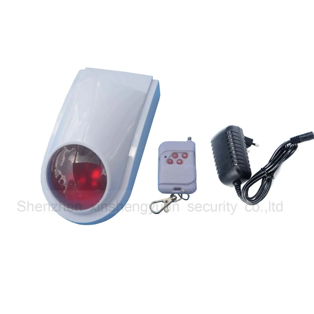 

Wireless Flash Strobe Outdoor Sound Siren Red Light for Home Security Protect Alarm System