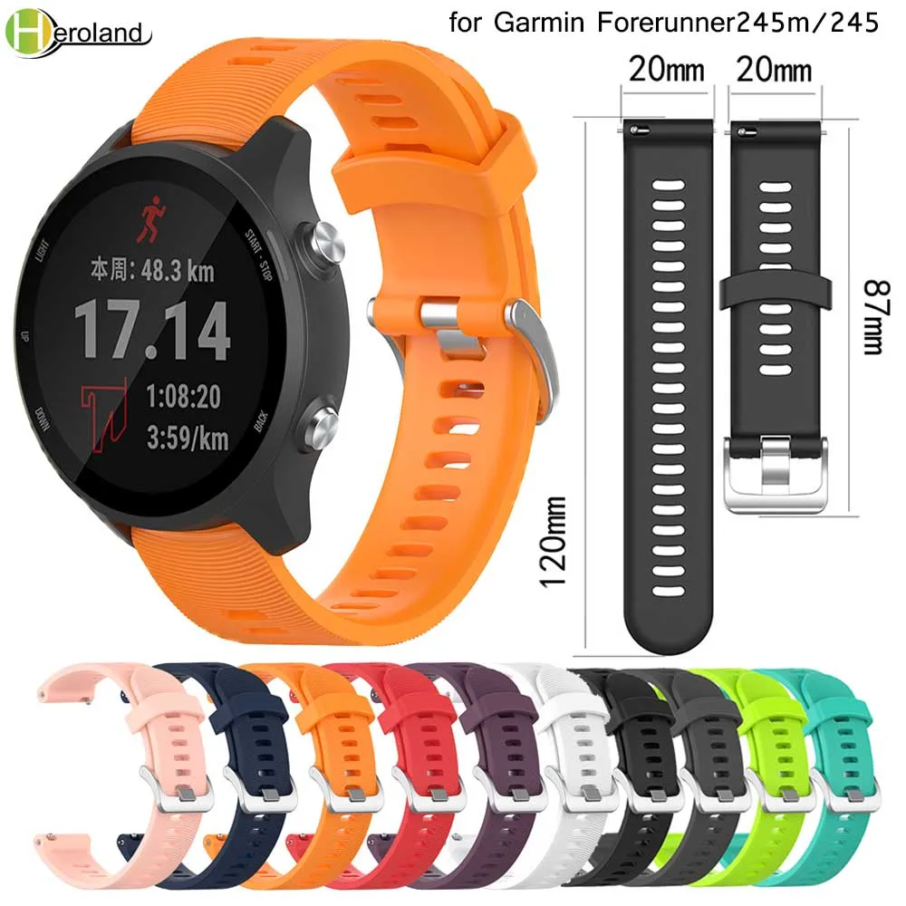 20 ремешок для часов, мм для Garmin Forerunner 245/645/245 M/Vivoactive 3 силиконовый смарт-ремешок для наручных часов для Galaxy watch 42 мм браслеты