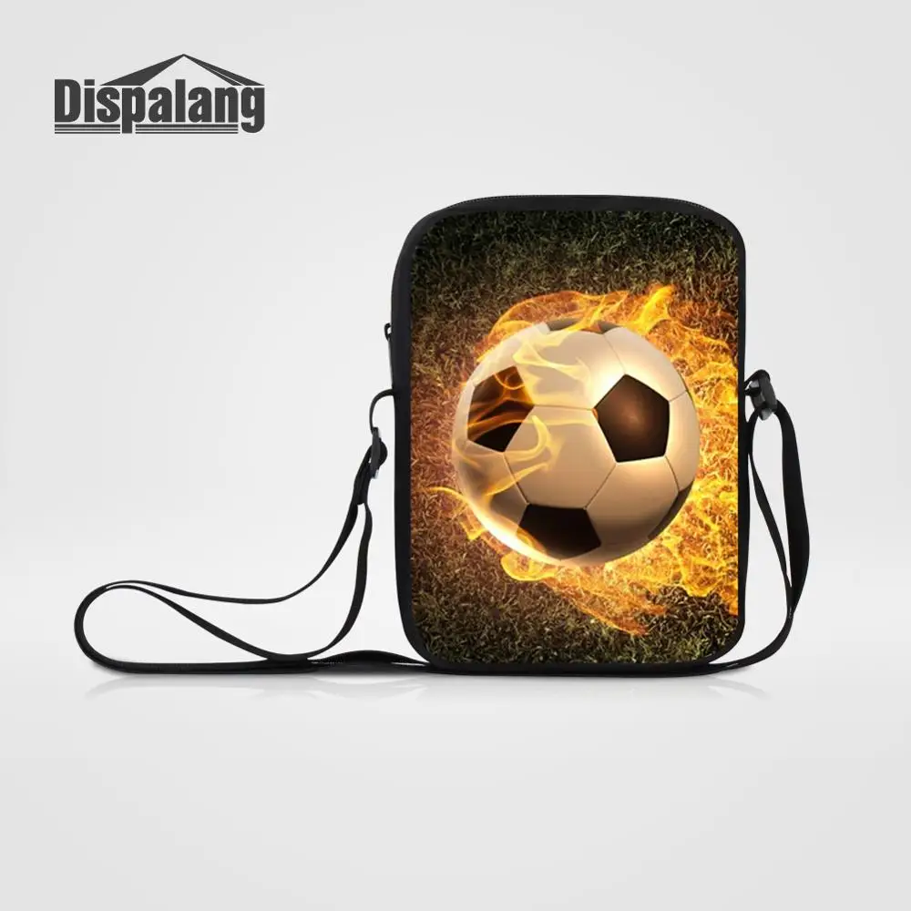 Dispalang, 3D печать, баскетбольные мячи, футбольные мячи, мини сумка-мессенджер для мальчиков-подростков, модные школьные сумки, мужские сумки через плечо - Цвет: Зеленый